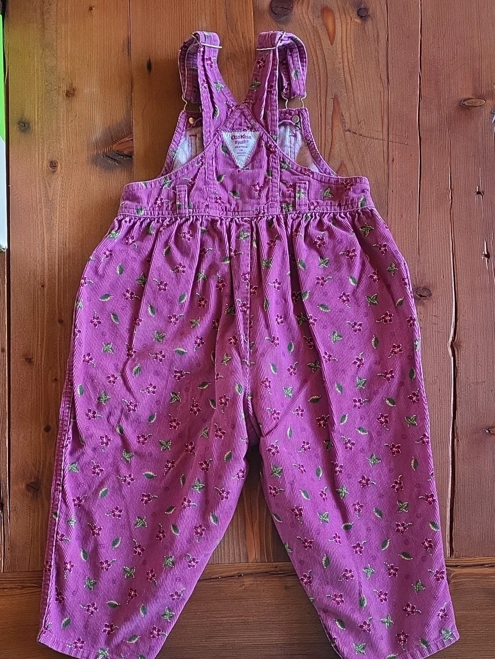 OshKosh B'gosh Floral Overalls 3T 100% Cotton